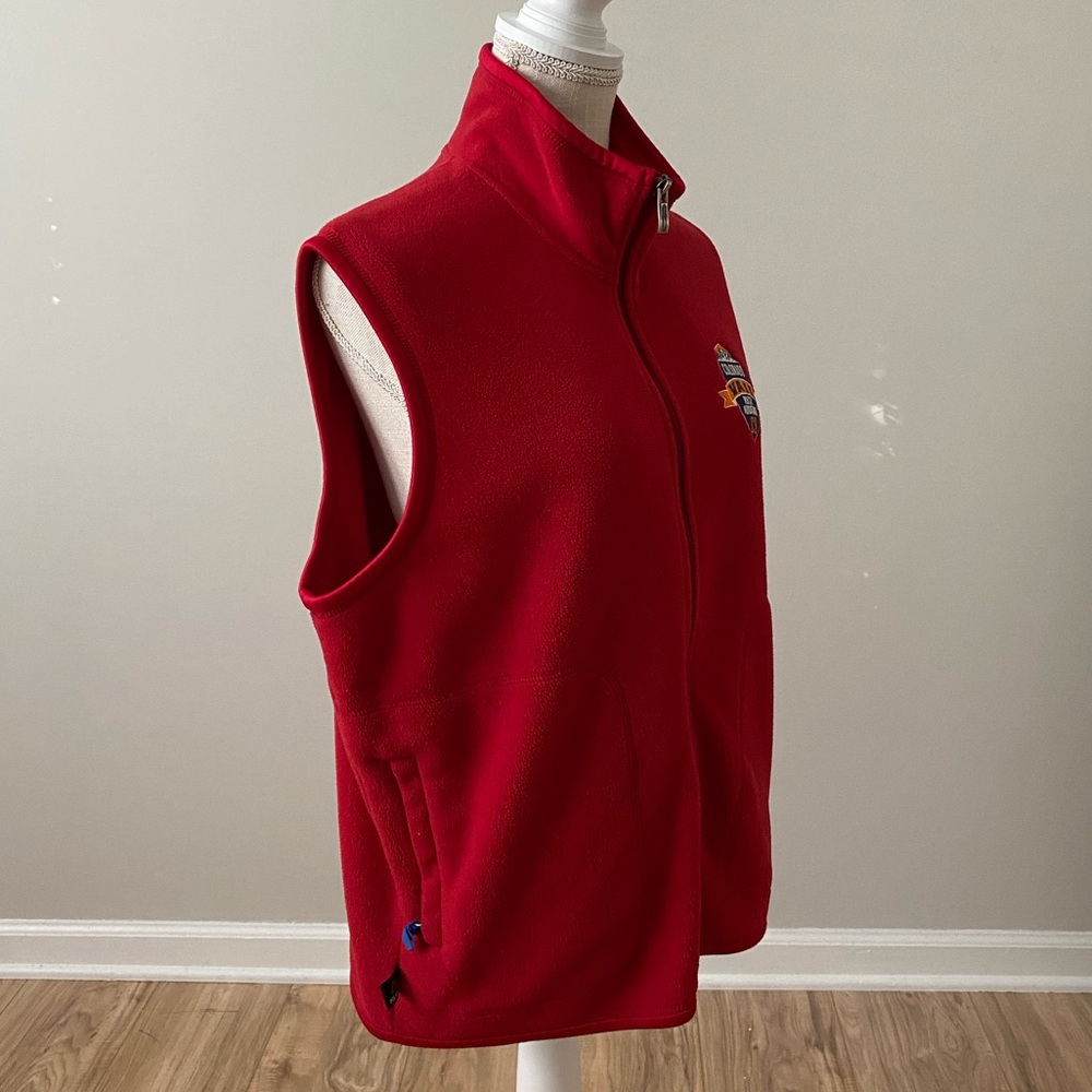 Vail Colorado Fleece Full Zip Vest Red - Picture 5 of 13